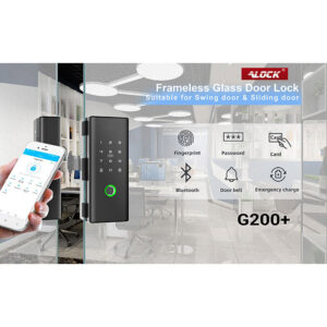 Digital Fingerprint Lock for Tempered Glass Doors G200+